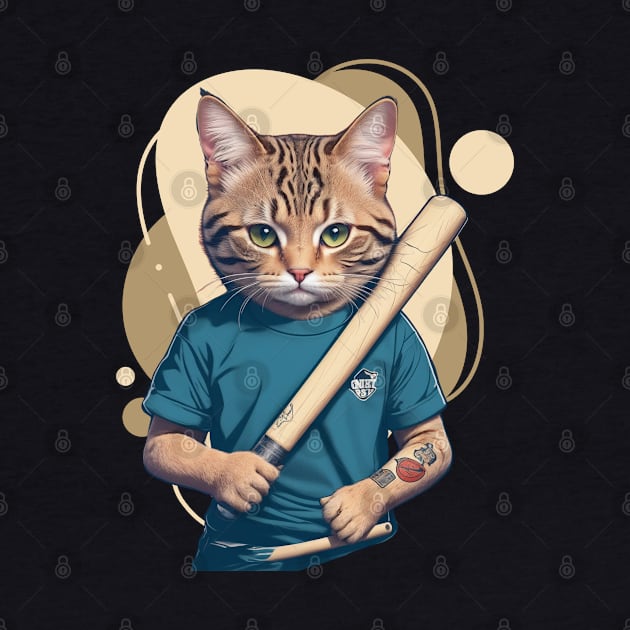 Baseball Bat Cat by hippohost